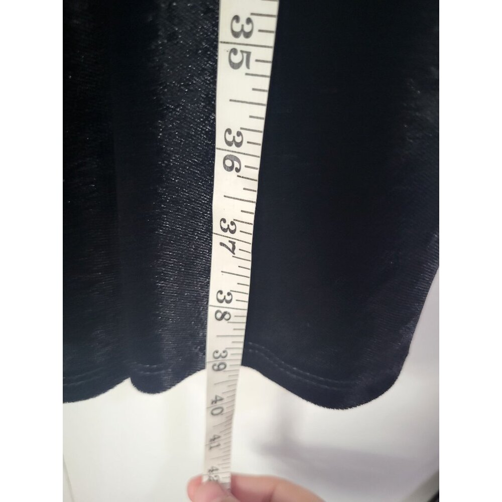 Disney Her Universe Womens XL Black Velvet Spaghetti Strap Skater Dress Pockets - Picture 4 of 8